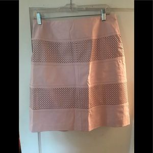 NWT W by Worth Pink Leather Skirt~10